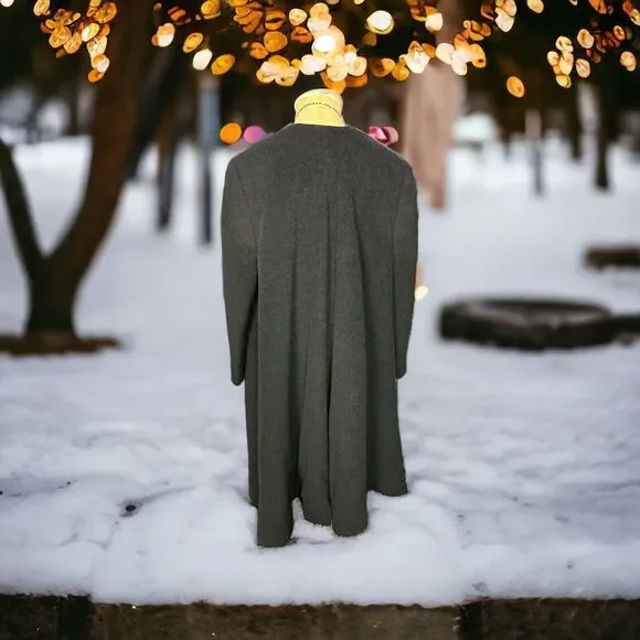 Giorgio Armani Alpaca and Wool Black Winter Coat Size 40